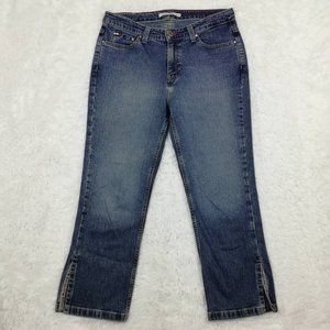 Tommy Hilfiger Womens Cropped Jeans Blue Pockets Medium Wash Denim Mid‎ Rise 6
